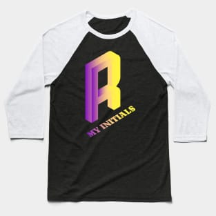 Letter R Letter Art Baseball T-Shirt